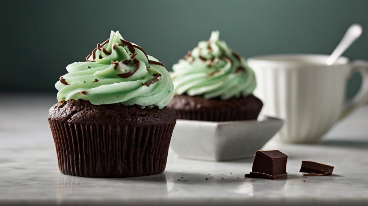 Andes Mint Chocolate Cupcake