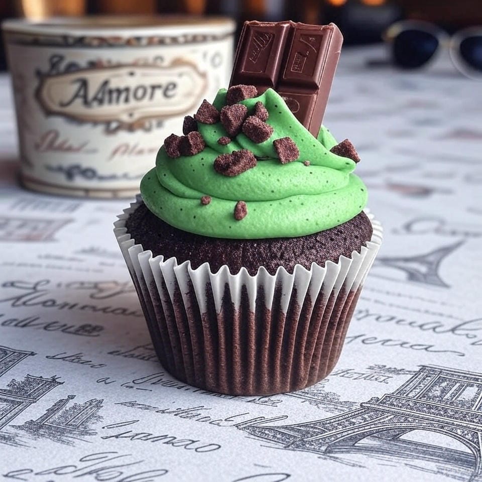 Andes Mint Chocolate Cupcake