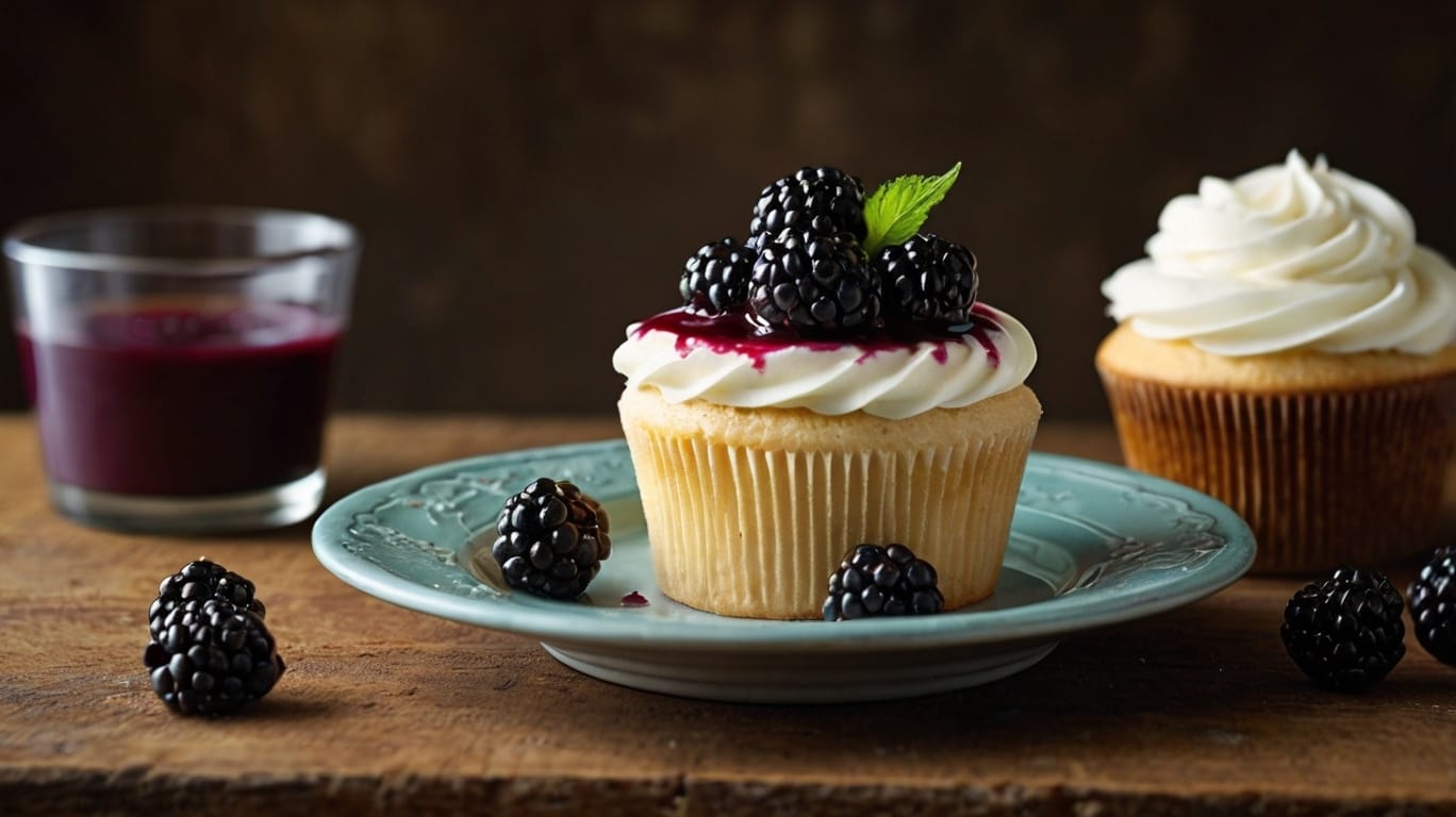 Blackberry Bourbon Smash Cupcakes