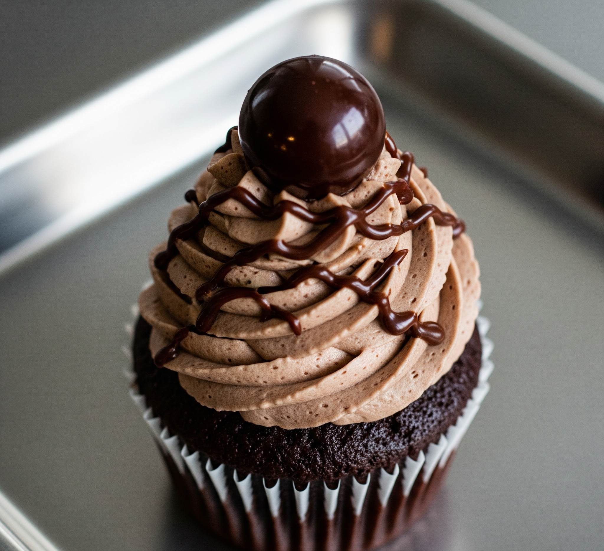 Chocolate Cupcakes with Mocha Muttercream Frosting Recipe 6 Chocolate Cupcakes with Mocha Muttercream Frosting
